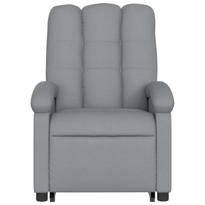 Stand Up Massage Recliner Chair Light Grey Fabric Txbpabb