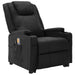 Stand Up Massage Reclining Chair Black Faux Leather Topxxaa