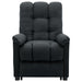 Stand Up Recliner Chair Dark Grey Fabric Topxxpx