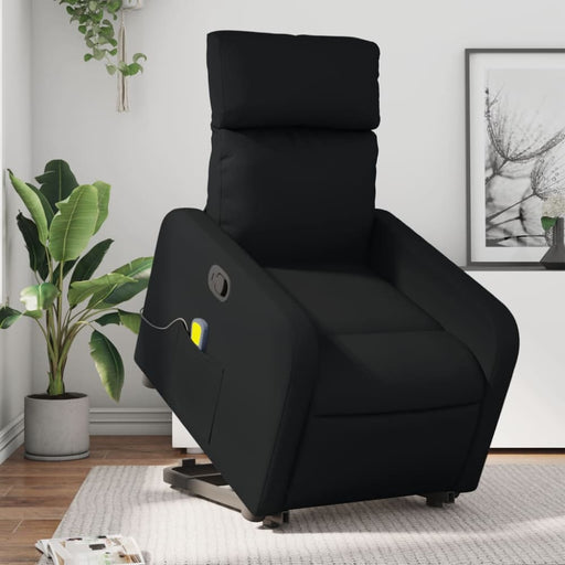 Stand Up Massage Recliner Chair Black Faux Leather Txblnii