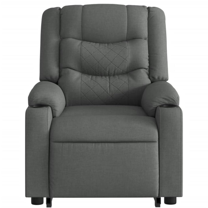 Stand Up Massage Recliner Chair Dark Grey Fabric Txblnax