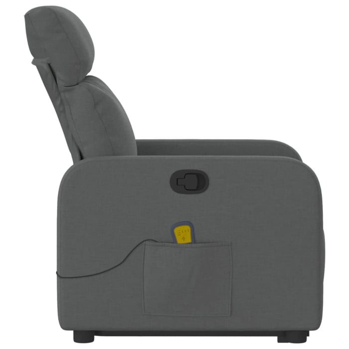 Stand Up Massage Recliner Chair Dark Grey Fabric Txblnib