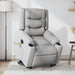 Stand Up Massage Recliner Chair Light Grey Fabric Txblnao