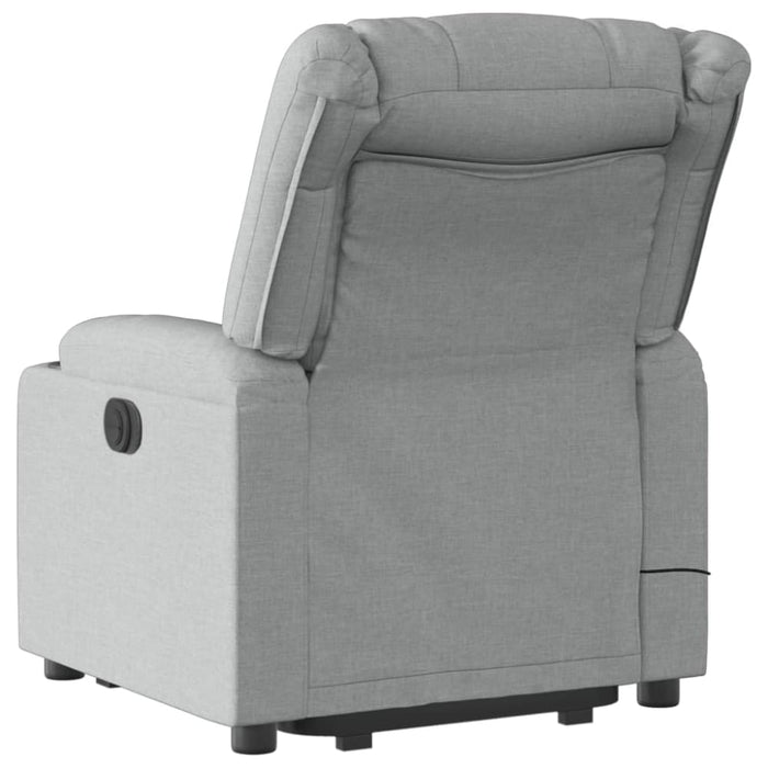 Stand Up Massage Recliner Chair Light Grey Fabric Txblnao