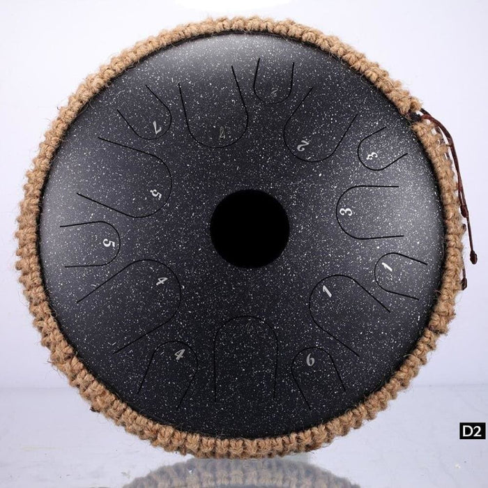 New Steel Tongue Drum 14 Inch Tone Pan Hand With Rope