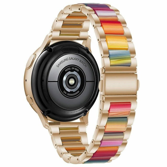 Steel + resin Strap Band For Samsung Galaxy Huawei Watch