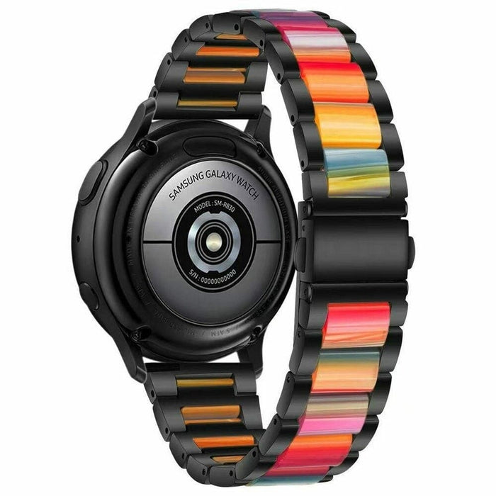 Steel + resin Strap Band For Samsung Galaxy Huawei Watch