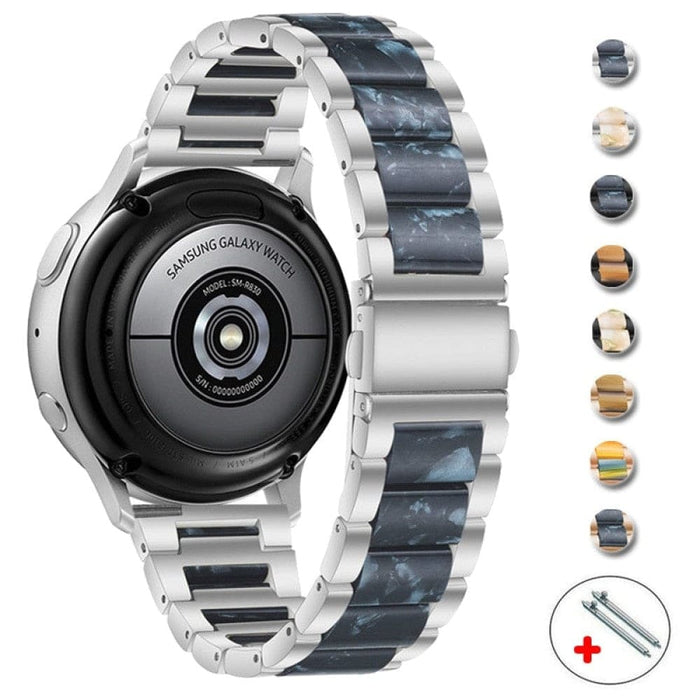 Steel + resin Strap Band For Samsung Galaxy Huawei Watch