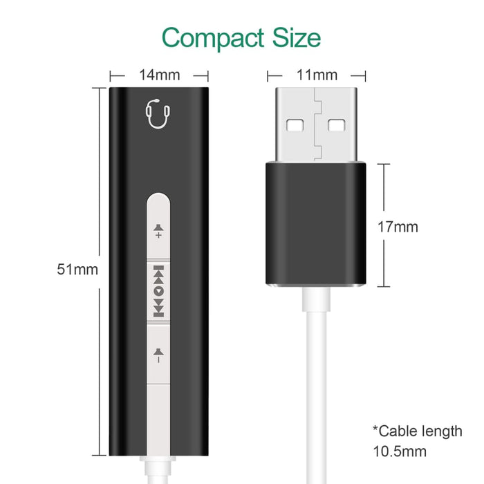 Usb Stereo Audio Adapter With 3.5mm Trrs