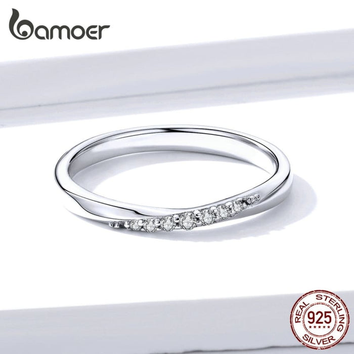 Sterling Silver 925 Dazzling Cubic Zirconia Finger Rings