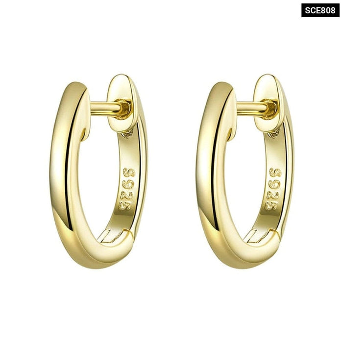 Sterling Silver 925 Hoop Earrings For Women