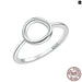 Sterling Silver 925 Simple Fashion Circle Finger Rings