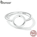 Sterling Silver 925 Simple Fashion Circle Finger Rings