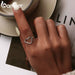 Sterling Silver 925 Simple Minimalist Heart Finger Rings