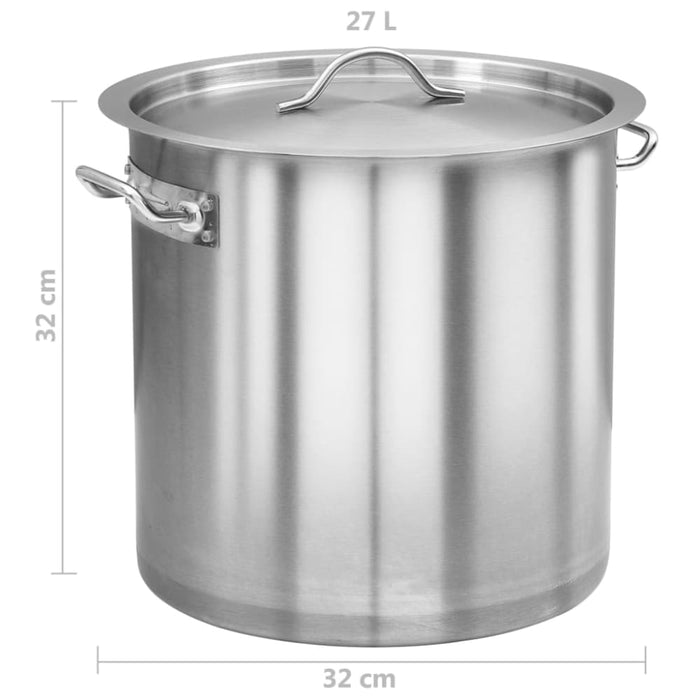 Stock Pot 27 l 32x32 Cm Stainless Steel Poott