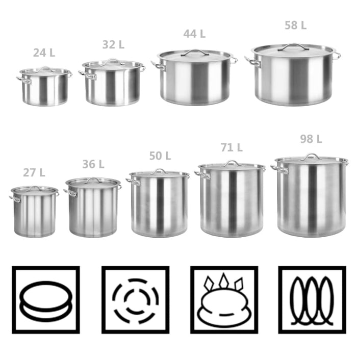 Stock Pot 36 l 36x36 Cm Stainless Steel Poota