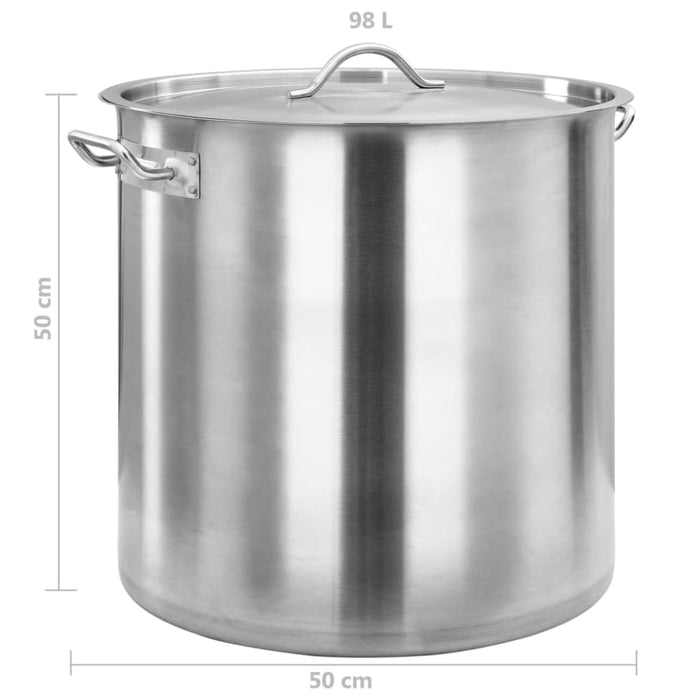 Stock Pot 98 l 50x50 Cm Stainless Steel Pooti