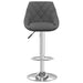 Bar Stool 2 Pcs Dark Grey Velvet Ttptbl