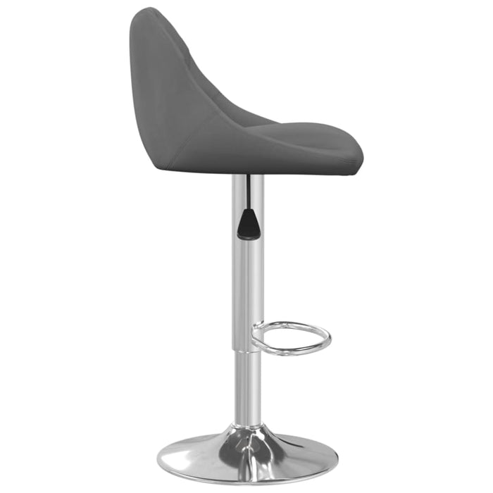 Bar Stool 2 Pcs Dark Grey Velvet Ttptbl