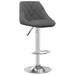 Bar Stool 2 Pcs Dark Grey Velvet Ttptbl