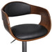 Bar Stool Bent Wood And Faux Leather Gl75315