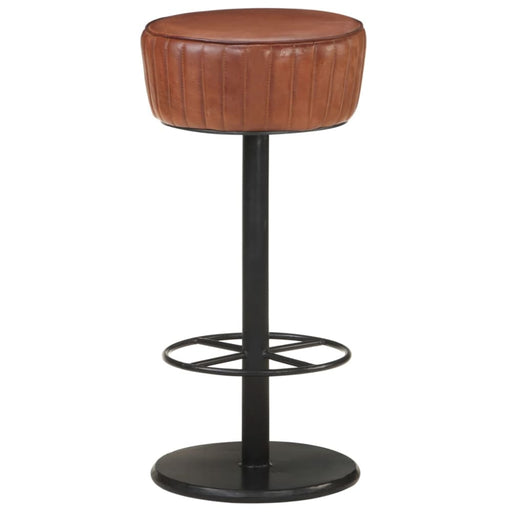 Bar Stool Brown Real Leather Txonio