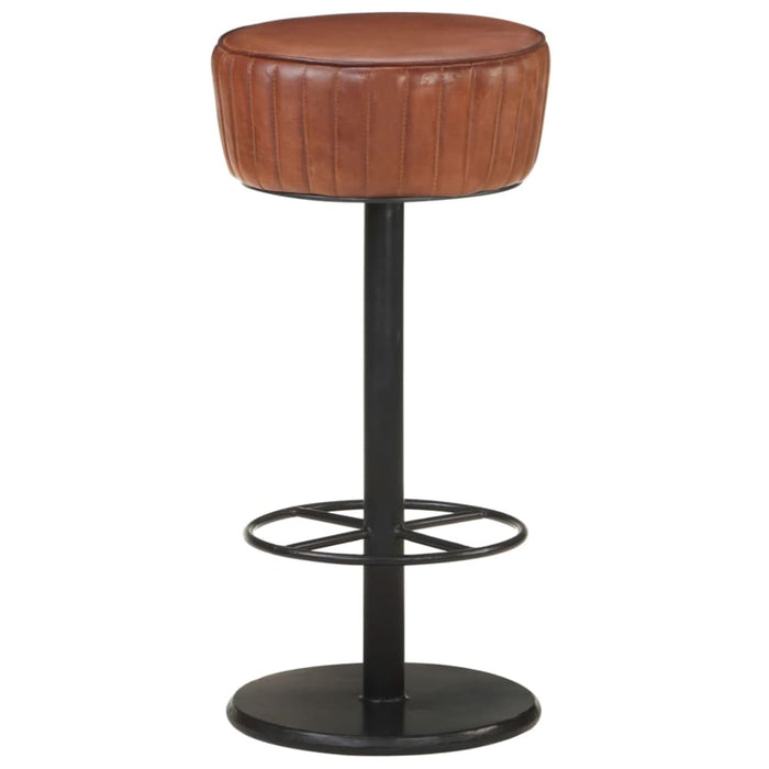 Bar Stool Brown Real Leather Txonio