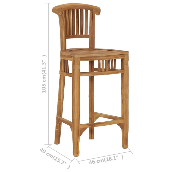 Bar Stool Solid Teak Wood Gl6339