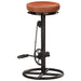 Bar Stools 2 Pcs Black And Brown Real Goat Leather Gl705696