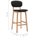 Bar Stools 2 Pcs Black Fabric Xnktit