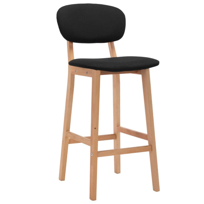 Bar Stools 2 Pcs Black Fabric Xnktit