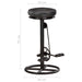 Bar Stools 2 Pcs Black Real Goat Leather Gl703696