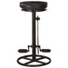 Bar Stools 2 Pcs Black Real Goat Leather Gl703696