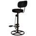 Bar Stools 2 Pcs Black Real Goat Leather Ttnxol