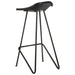 Bar Stools 2 Pcs Black Real Leather Gl66761