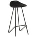 Bar Stools 2 Pcs Black Real Leather Gl66761