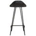 Bar Stools 2 Pcs Black Real Leather Gl66761