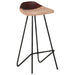 Bar Stools 2 Pcs Brown Real Leather Gl66365