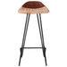 Bar Stools 2 Pcs Brown Real Leather Gl66365