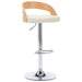 Bar Stools 2 Pcs Cream Faux Leather And Bentwood Xntoai