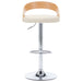 Bar Stools 2 Pcs Cream Faux Leather And Bentwood Xntoai