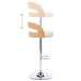 Bar Stools 2 Pcs Cream Faux Leather And Bentwood Xntoai