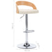 Bar Stools 2 Pcs Cream Faux Leather And Bentwood Xntoai