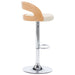 Bar Stools 2 Pcs Cream Faux Leather And Bentwood Xntoai