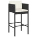 Bar Stools 2 Pcs With Cushions Black Poly Rattan Gl6731665