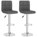 Bar Stools 2 Pcs Dark Grey Fabric Ttaxab