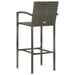 Bar Stools 2 Pcs Grey Poly Rattan Gl68715