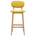 Bar Stools 2 Pcs Mustard Yellow Fabric Xnktia