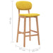 Bar Stools 2 Pcs Mustard Yellow Fabric Xnktia