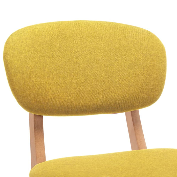 Bar Stools 2 Pcs Mustard Yellow Fabric Xnktia